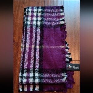 V.Fraas Cashmink Women's Scarf Berry NWT